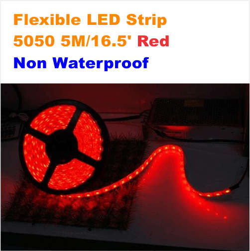 Flexible LED Strip 5050 5M Red - LEDDepot Canada | Wholesale LED Lights